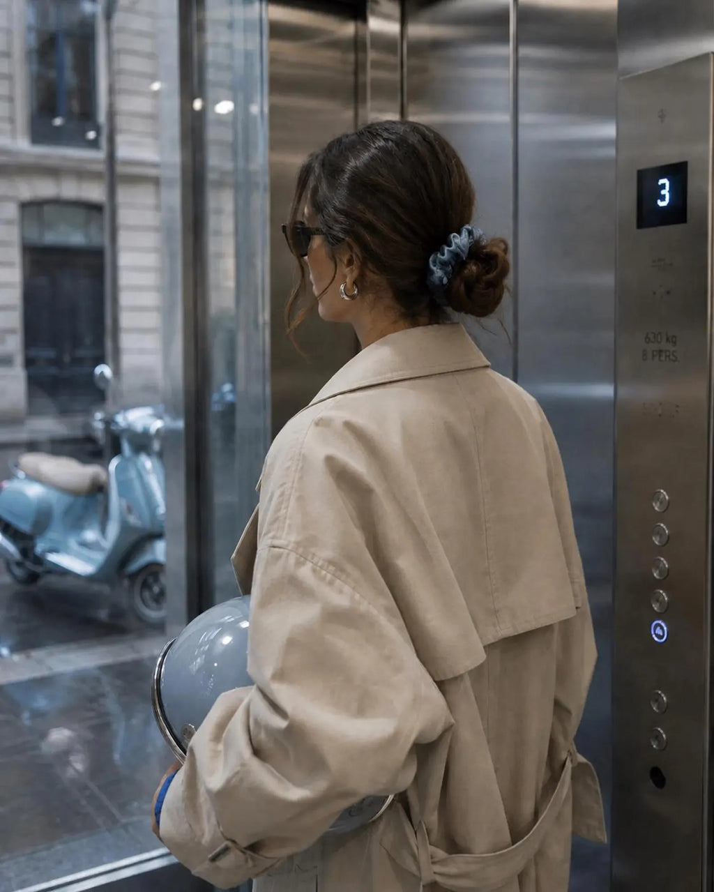 Blue Breeze – Mulberry Silk Scrunchie