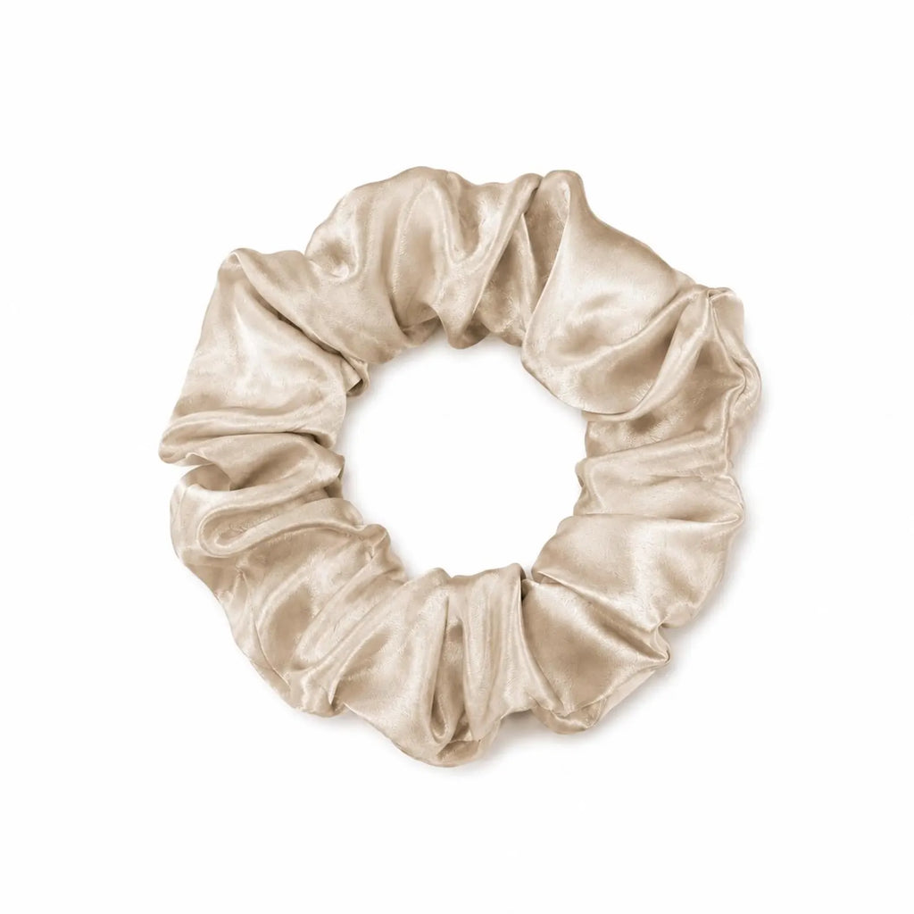 Champagne Glow Mulberry Silk Scrunchie