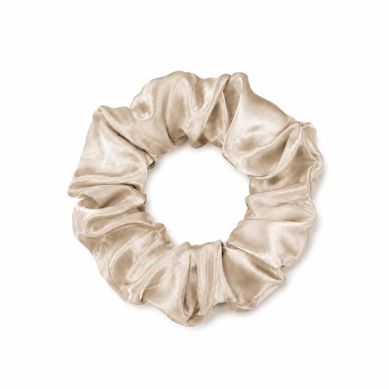 Champagne Glow Mulberry Silk Scrunchie