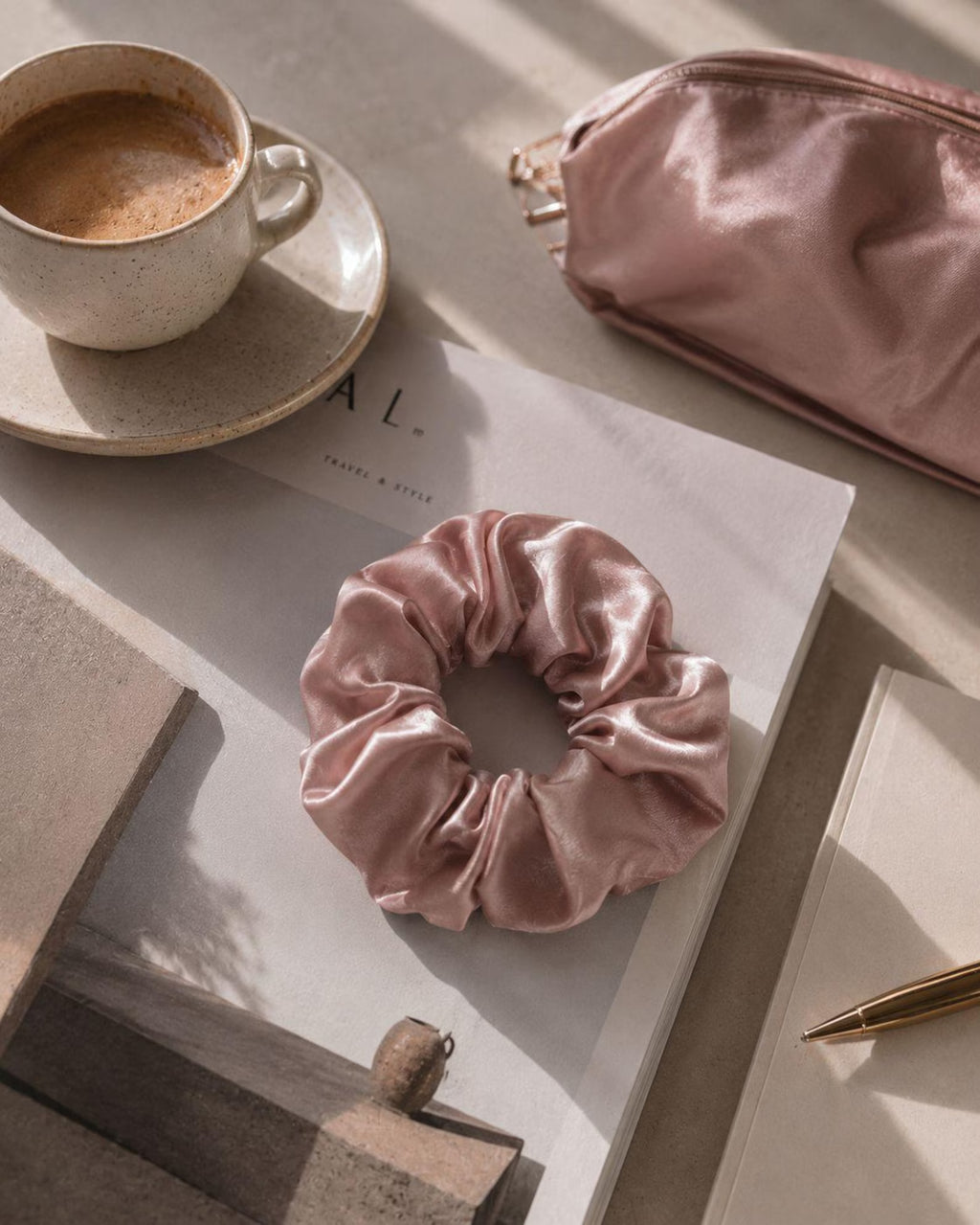 Dust Pink Mulberry Silk Scrunchie