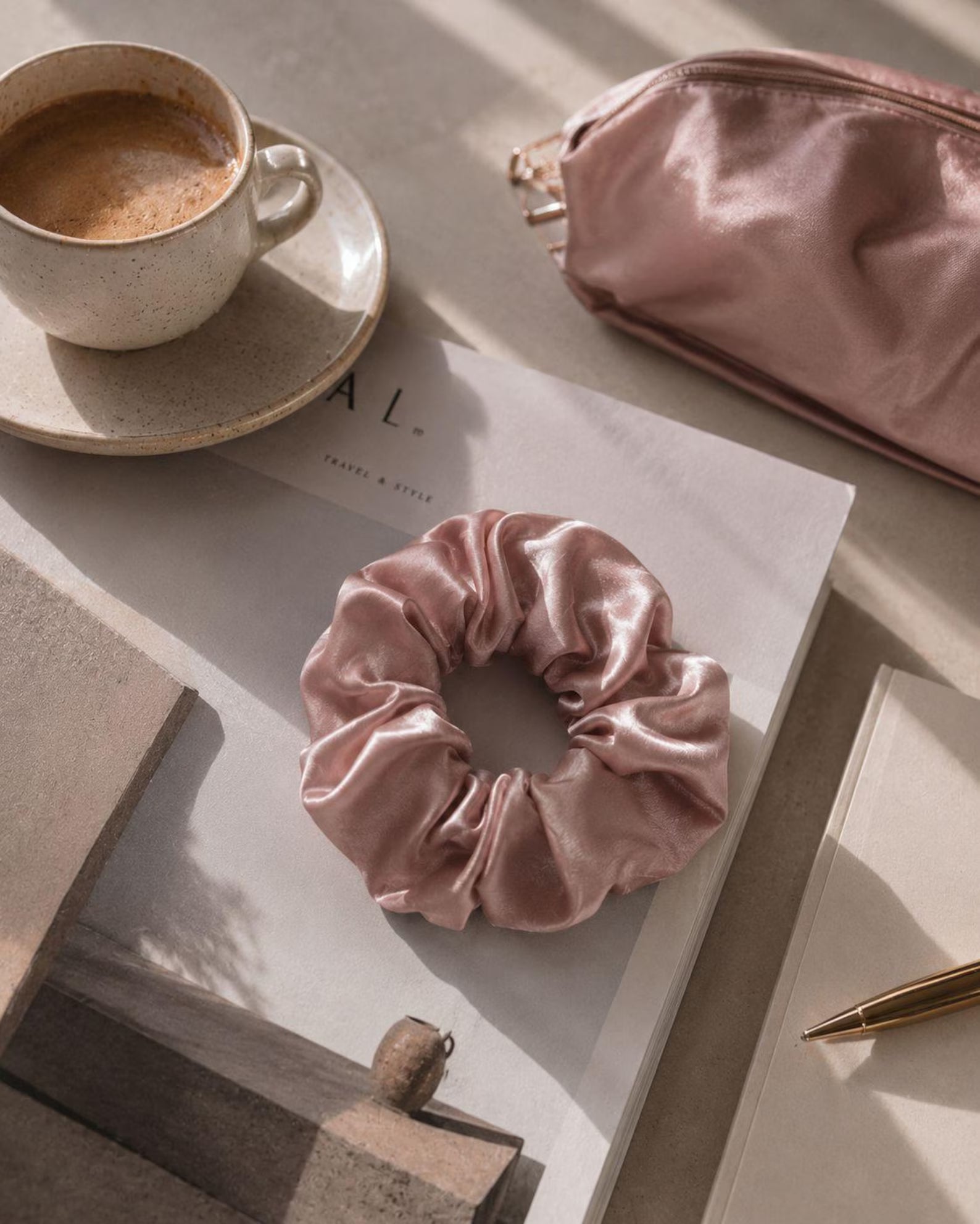Dust Pink Mulberry Silk Scrunchie