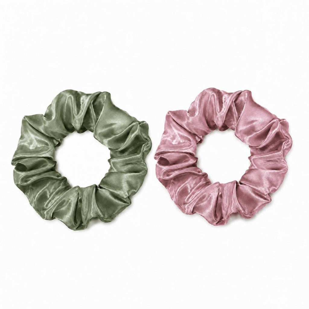Mulberry Silk Scrunchie Set of 2 – Gentle on Hair, Luxuriously Soft